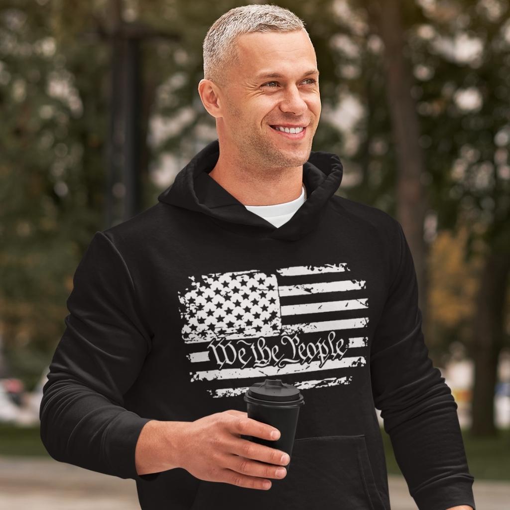 we the people american flag hoodie