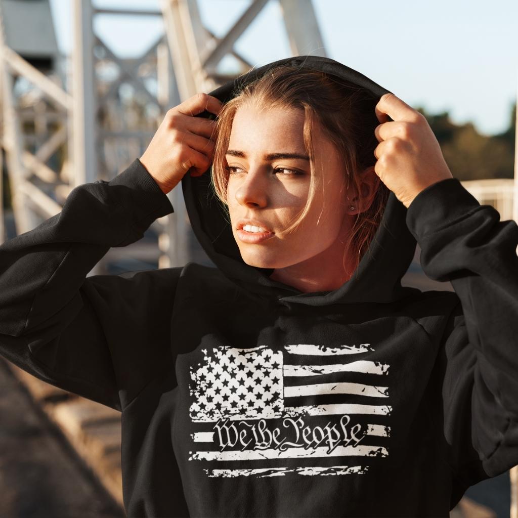 we the people american flag hoodie